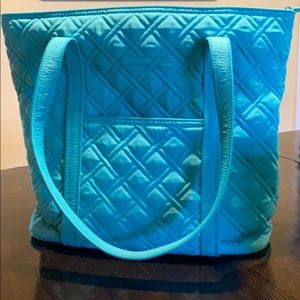 Vera Bradley Vera Quilted Tote- Peacock
